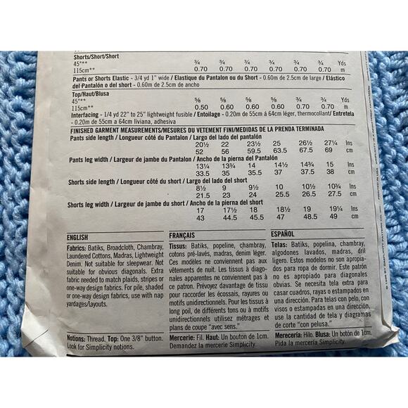 Simplicity sewing pattern  9467 kids top pants shorts - Picture 5 of 5